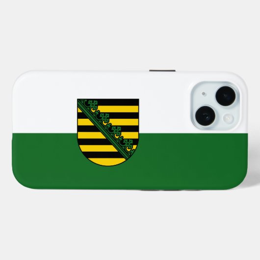 Vlag van Saksen - Hoesje-Mate Case-Mate iPhone Case (Achterkant (horizontaal))