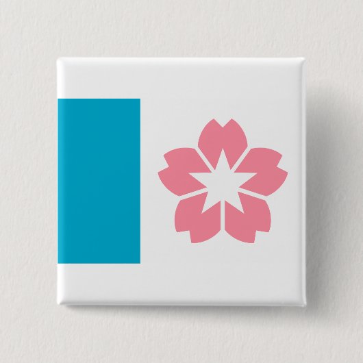 Vlag van Salem, Oregon Vierkante Button 5,1 Cm (Voorkant)