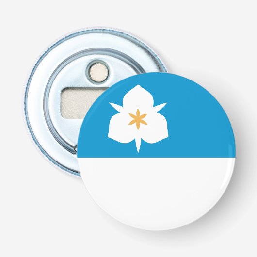 Vlag van Salt Lake City, Utah Button Flesopener (Voorkant)