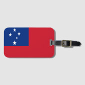 Vlag van Samoa Bagagelabel (Voorkant (horizontaal))