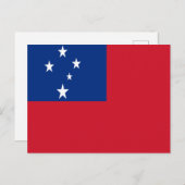 Vlag van Samoa Briefkaart (Voorkant / Achterkant)