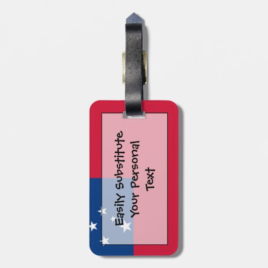 Vlag van Samoa Personal Easy ID Bagagelabel (Achterkant verticaal)