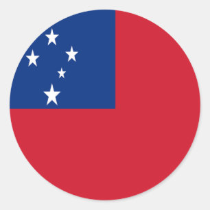 Vlag van Samoa Ronde Sticker
