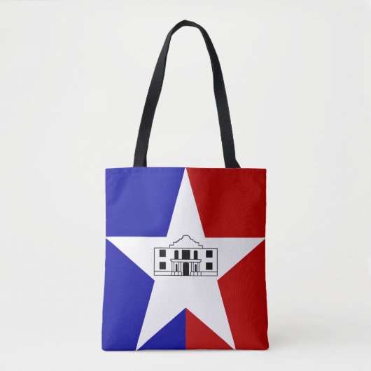 Vlag van San Antonio, Texas Canvas tas (Voorkant)