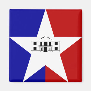 Vlag van San Antonio, Texas Magnet Magneet