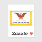 Vlag van San Francisco, CA Sticker (Vel)