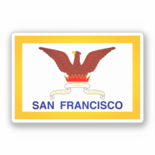 Vlag van San Francisco, CA Sticker