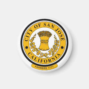 Vlag van San Jose, Californië Magneet