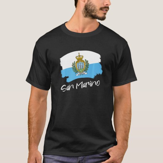 Vlag van San Marino 1 T-shirt (Voorkant)
