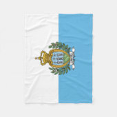 Vlag van San Marino Fleece Deken (Voorkant)