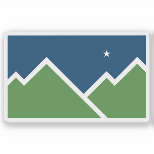 Vlag van Sandy, Utah, VS Sticker (Voorkant)