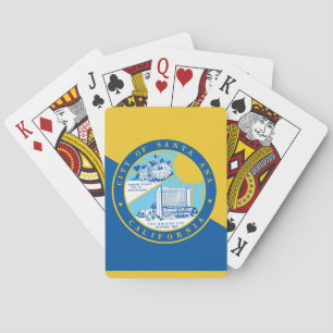 Vlag van Santa Ana, Californië Pokerkaarten