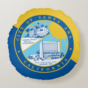 vlag van Santa Ana (Californië) Rond Kussen