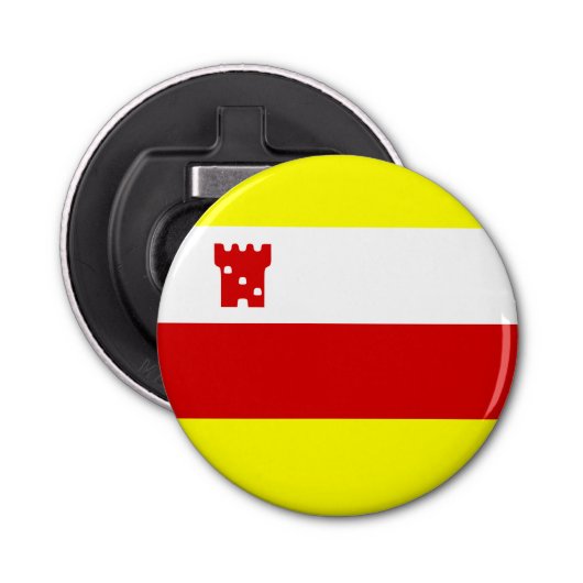 Vlag van Santa Barbara, California Bottle Opener (Voorkant)