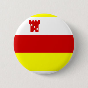 Vlag van Santa Barbara, Californië Pinback-knop Ronde Button 5,7 Cm