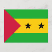 Vlag van Sao Tomé en Principe Briefkaart (Voorkant)