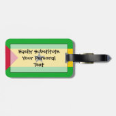 Vlag van Sao Tomé en Principe Easy ID Personal Bagagelabel (Achterkant horizontaal)