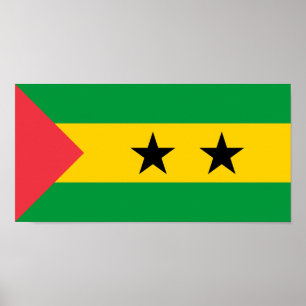 Vlag van Sao Tome en Principe Poster