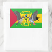 Vlag van Sao Tomé en Principe Rechthoekige Sticker (Tas)