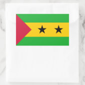 Vlag van Sao Tomé en Principe Rechthoekige Sticker (Tas)