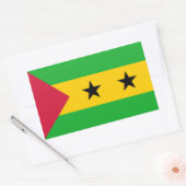 Vlag van Sao Tomé en Principe Rechthoekige Sticker (Envelop)