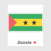 Vlag van Sao Tomé en Principe (Sao Tomé en Princip Sticker (Vel)