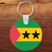 Vlag van Sao Tomé en Principe Sleutelhanger (Voorkant)