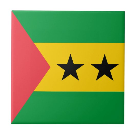Vlag van Sao Tome en Principe Tegeltje (Voorkant)