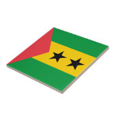 Vlag van Sao Tome en Principe Tegeltje (Zijkant)