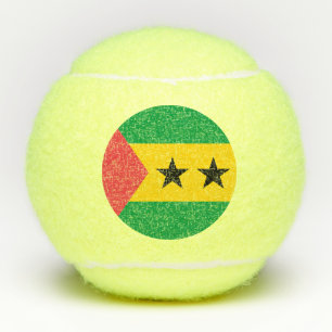Vlag van Sao Tome en Principe Tennisballen