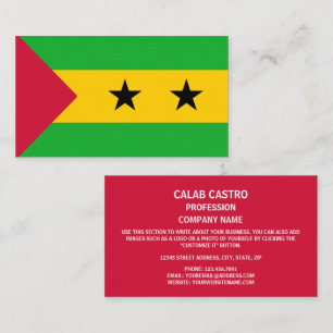 Vlag van Sao Tomé en Principe Visitekaartje