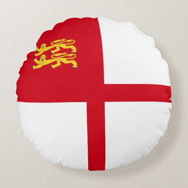 Vlag van Sark Rond Kussen (Voorkant)