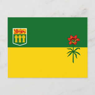 Vlag van Saskatchewan Briefkaart