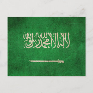 vlag van Saudi-Arabië Briefkaart