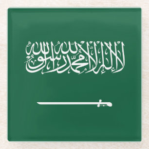 Vlag van Saudi-Arabië Glazen Onderzetter