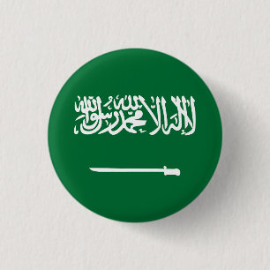 Vlag van Saudi-Arabië Ronde Button 3,2 Cm