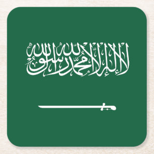 Vlag van Saudi-Arabië Vierkante Kartonnen Onderzetter