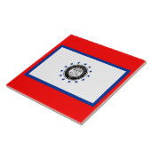 Vlag van Savannah (Georgië) Tegeltje (Zijkant)