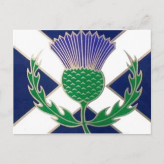 Vlag van Schotland en Thistle Briefkaart