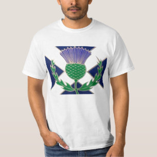Vlag van Schotland en Thistle T-shirt