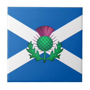 Vlag van Schotland met Thistle bovenop Tegeltje
