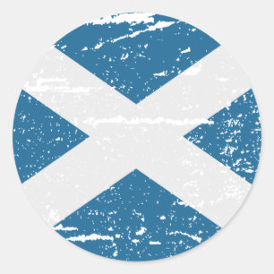 VLAG VAN SCHOTLAND RONDE STICKER