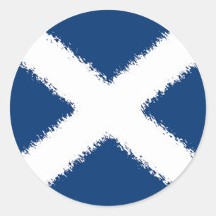 Vlag van Schotland Ronde Sticker