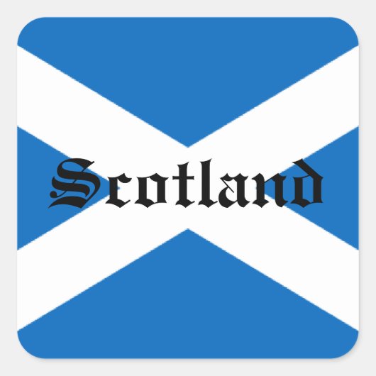 Vlag van Schotland Vierkante Sticker (Voorkant)