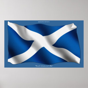 Vlag van Scotland Bratach nàiseanta na h-Alba Prin Poster