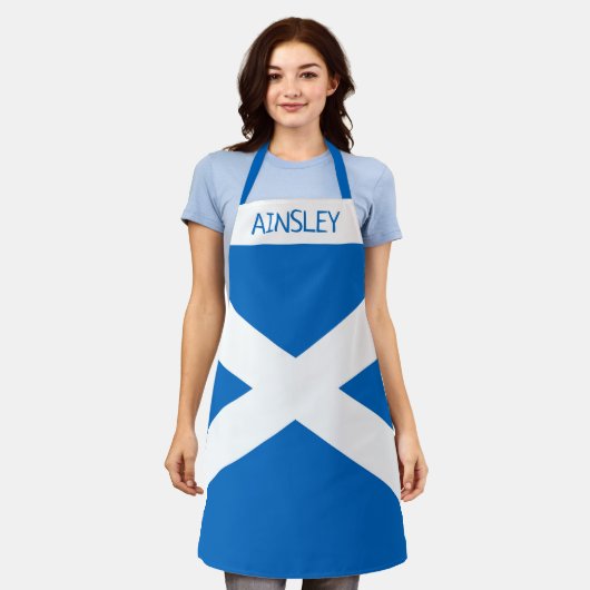 Vlag van Scotland Custom Schort (Gedragen)