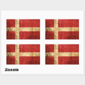  vlag van Scratched en Worn Rechthoekige Sticker (Vel)