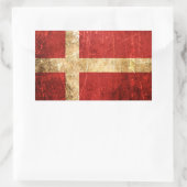  vlag van Scratched en Worn Rechthoekige Sticker (Tas)