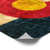 Vlag van Scuffed en Worn Colorado Poster (Hoek)