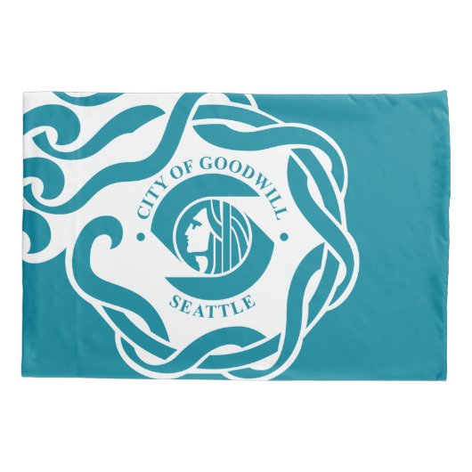 Vlag van Seattle (Washington) Kussensloop (Achterkant)